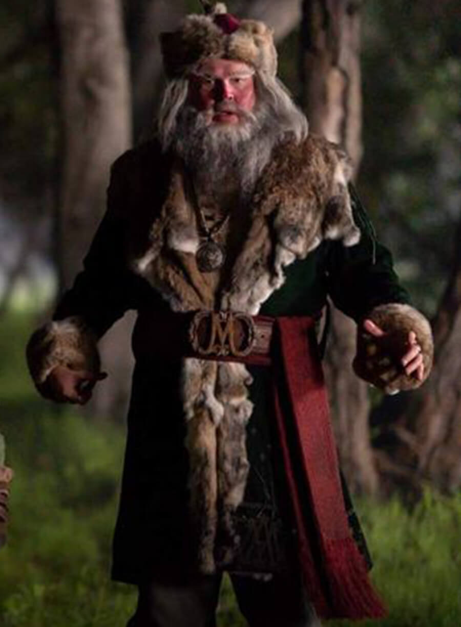 Harpoon Magnus Antas Inspired Green Suede Leather Coat - The Santa Clauses S2 Style