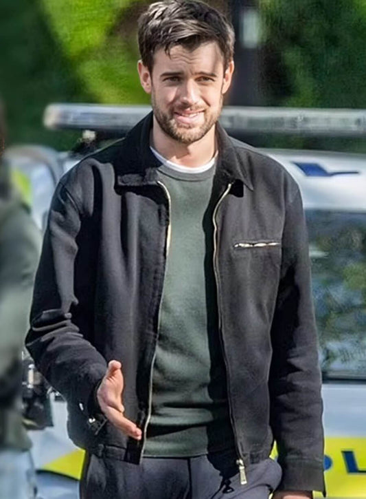 Harpoon Adam Healy Inspired Black Leather Jacket - Malice 2025 Tv Series Style
