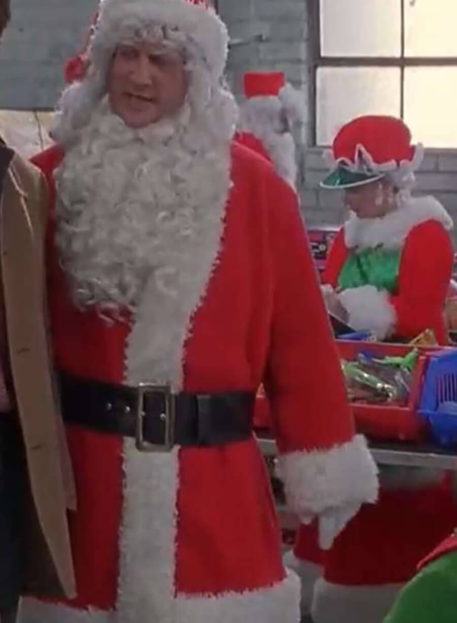 Harpoon Mall of America Santa Inspired Red Wool Fabric Coat - Jingle All the Way 1996 Style