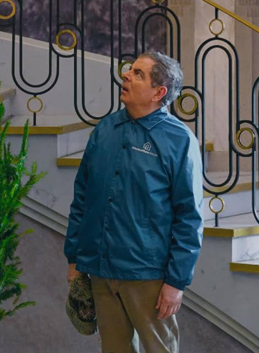 Harpoon Trevor Bingley Inspired Blue Leather Jacket - Man VS Baby S01 Style