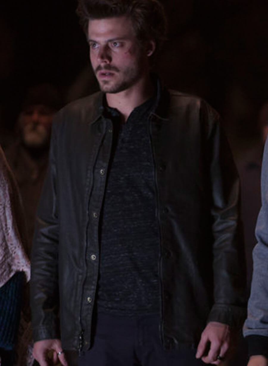 Harpoon Manfred Bernardo Inspired Black Real Leather Leather Jacket - Midnight Texas Style