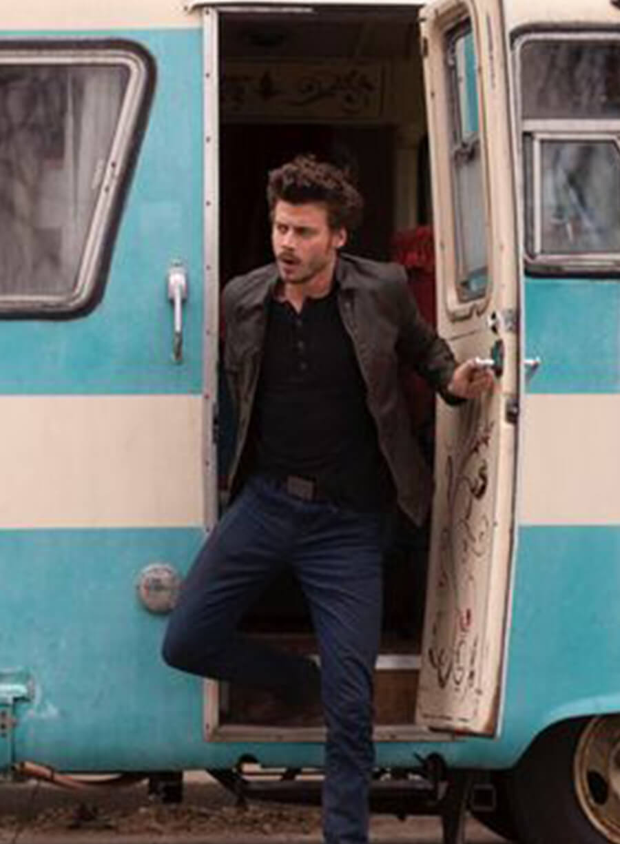 Harpoon Manfred Bernardo Inspired Black Real Leather Leather Jacket - Midnight Texas Style