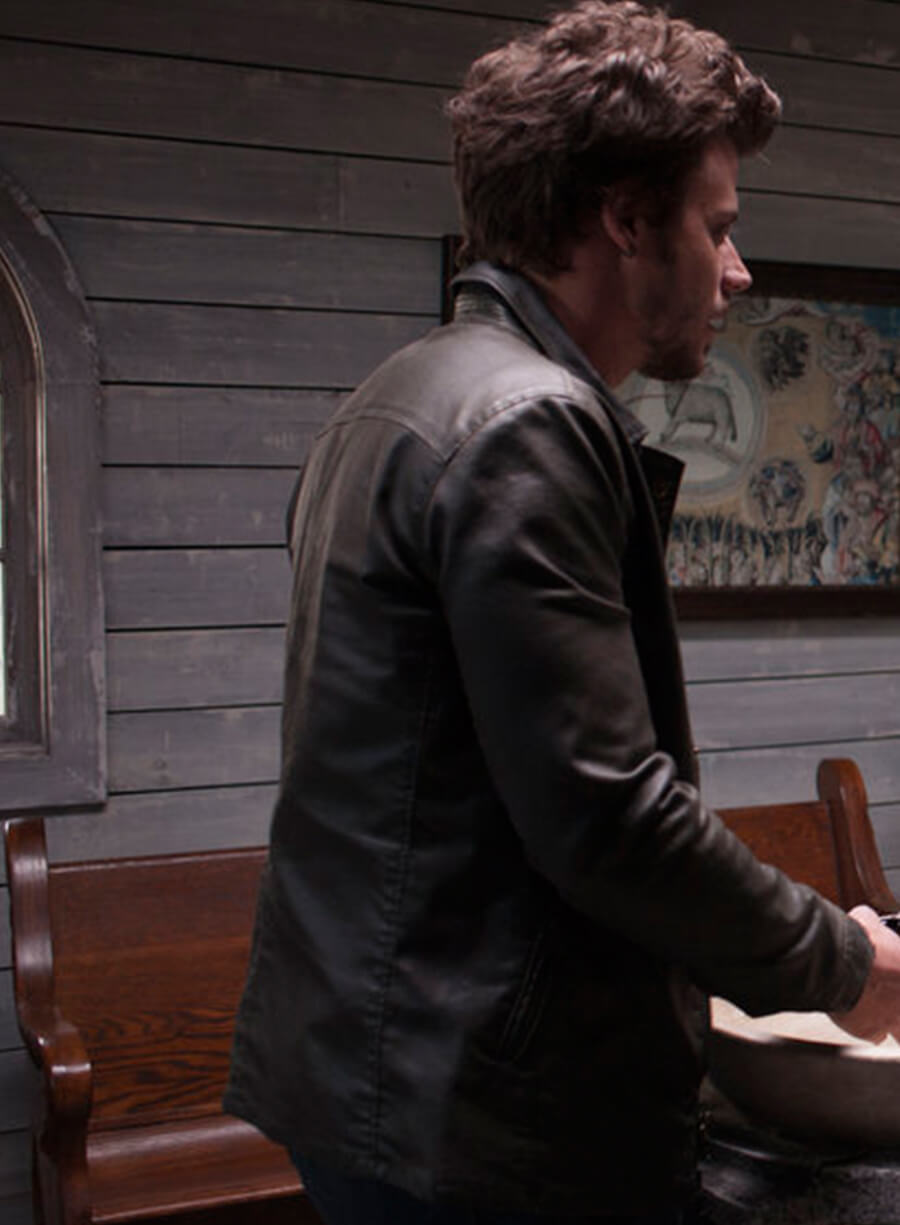 Harpoon Manfred Bernardo Inspired Black Real Leather Leather Jacket - Midnight Texas Style
