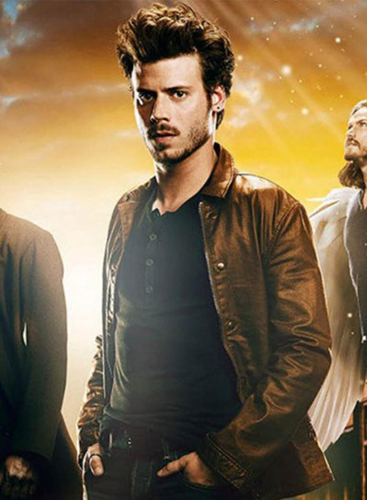 Harpoon Manfred Bernardo Inspired Brown Real Leather Leather Jacket - Midnight Texas Style