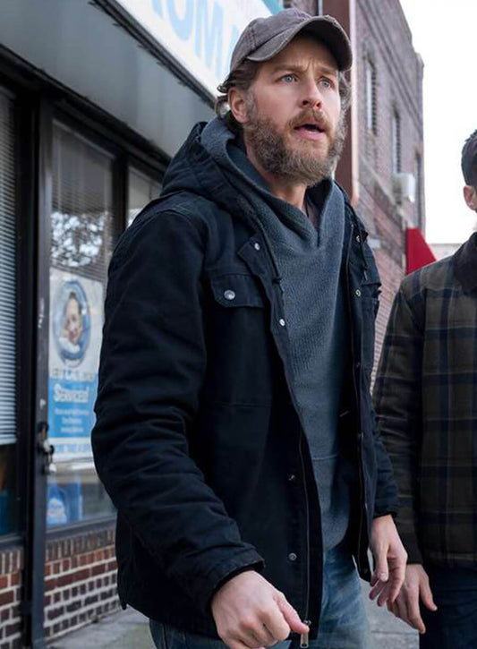 Harpoon Josh Dallas Inspired Black Cotton Hooded Jacket - Manifest S04 Style