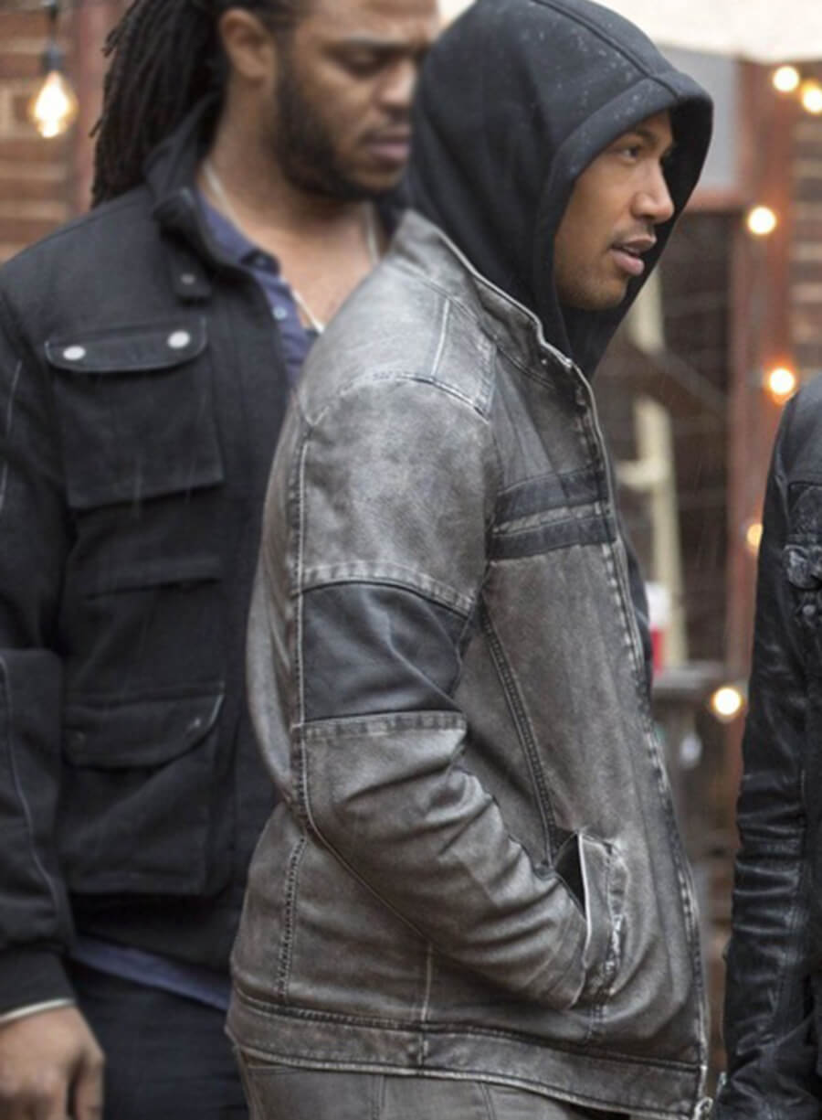 Harpoon Marcel Gerard Inspired Grey Leather Jacket - The Originals S01 Style