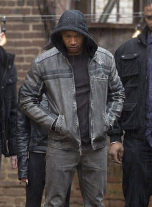 Harpoon Marcel Gerard Inspired Grey Leather Jacket - The Originals S01 Style