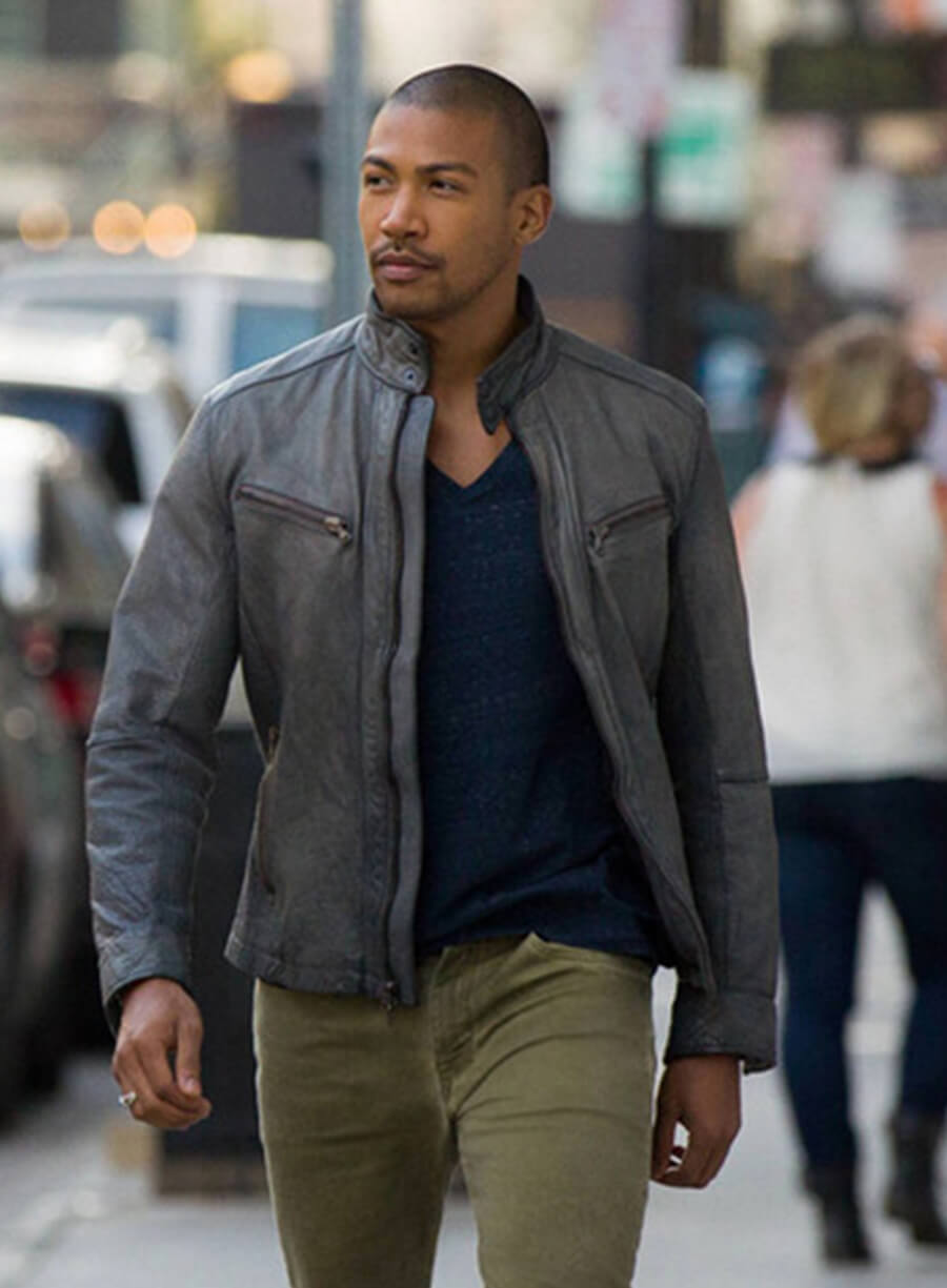 Harpoon Marcel Gerard Inspired Grey Leather Jacket - The Originals S01 Style
