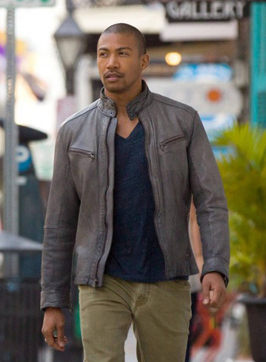 Harpoon Marcel Gerard Inspired Grey Leather Jacket - The Originals S01 Style