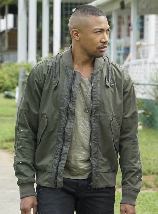 Harpoon Marcel Gerard Inspired Green Bomber Jacket - The Originals S05 Style