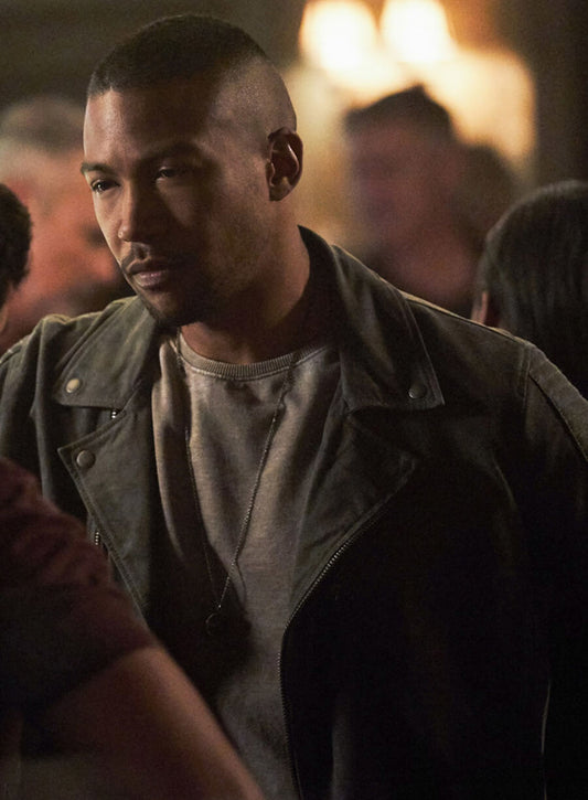 Harpoon Marcel Gerard Inspired Green Leather Jacket - The Originals S05 Style