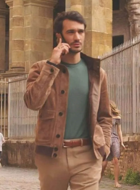Harpoon Marcello Inspired Brown Leather Jacket - Emily in Paris S04 Style