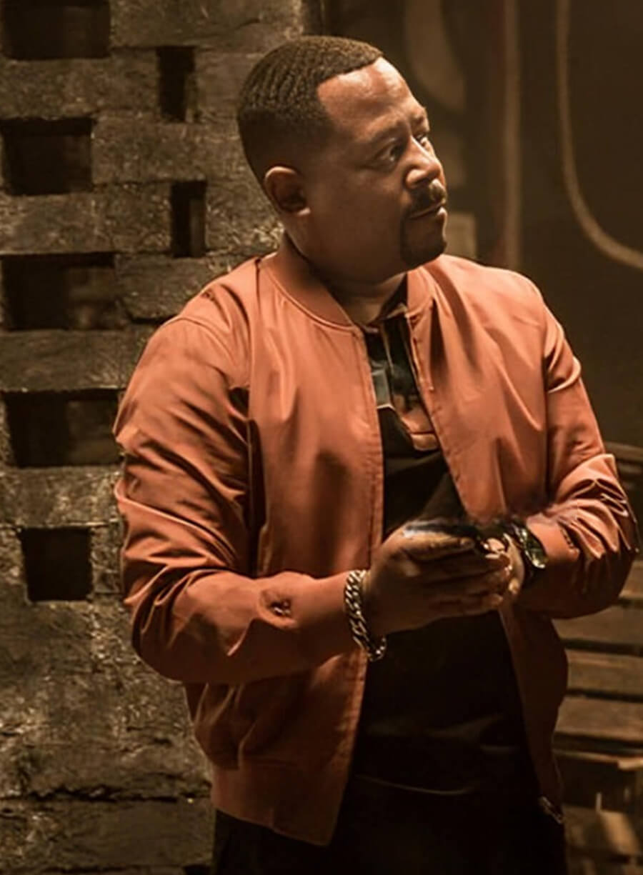 Harpoon Marcus Miles Burnett Inspired Brown Real Leather Bomber Jacket - Bad Boys Ride or Die Style