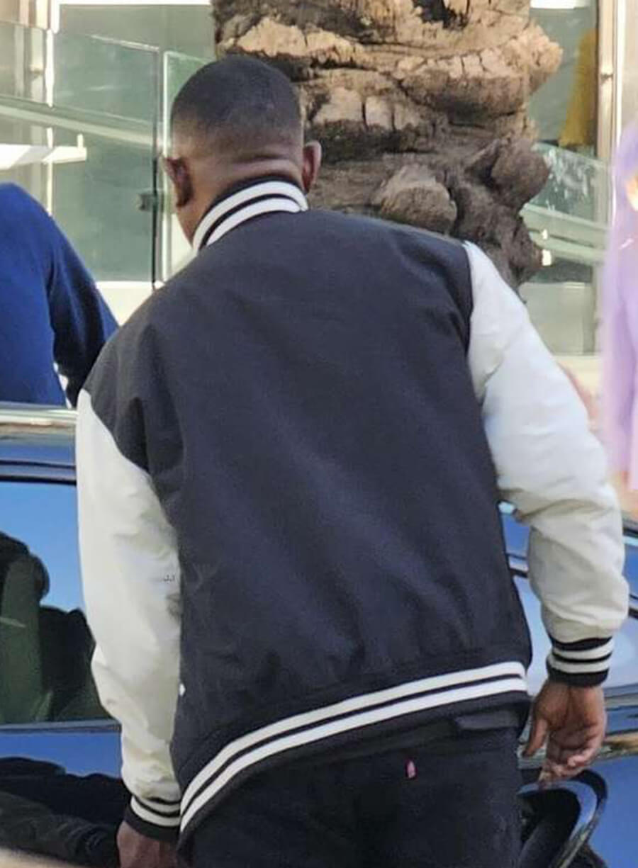 Harpoon Marcus Miles Burnett Inspired Black and White Wool and Faux Leather Varsity Jacket - Bad Boys Ride or Die Style
