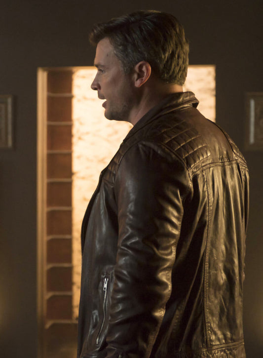 Harpoon Marcus Pierce Inspired Brown Leather Jacket - Lucifer Style
