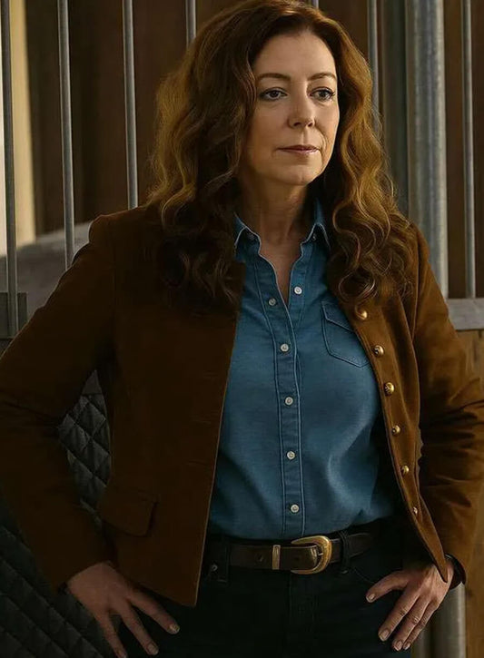 Harpoon Margaret Devereaux Inspired Brown Leather Jacket - Tulsa King Style