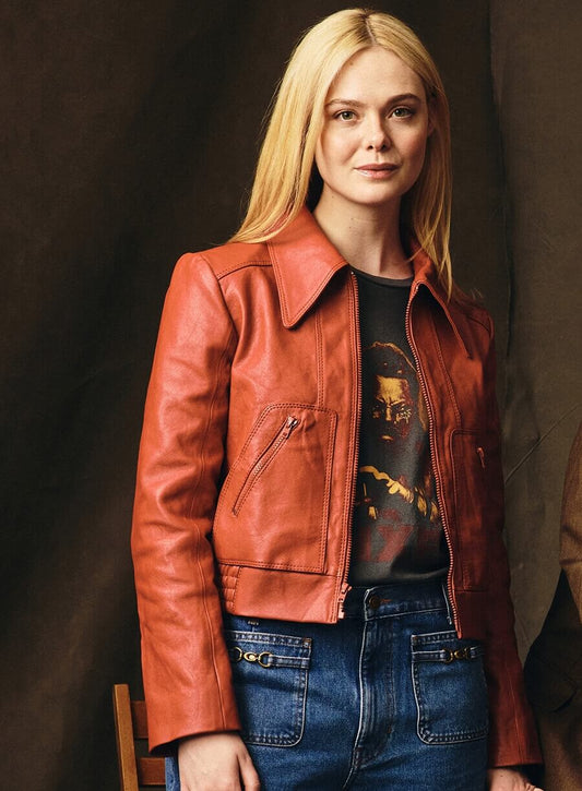 Harpoon Margo Millet Inspired Orange Tan Leather Jacket - Margo's Got Money Troubles Style