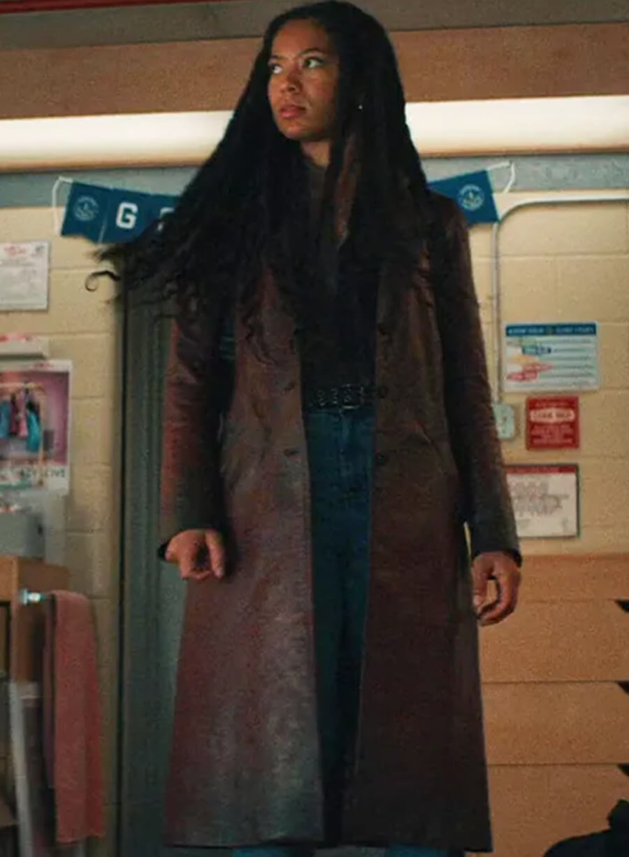 Harpoon Marie Moreau Inspired Brown Real Leather Coat - Gen V Style