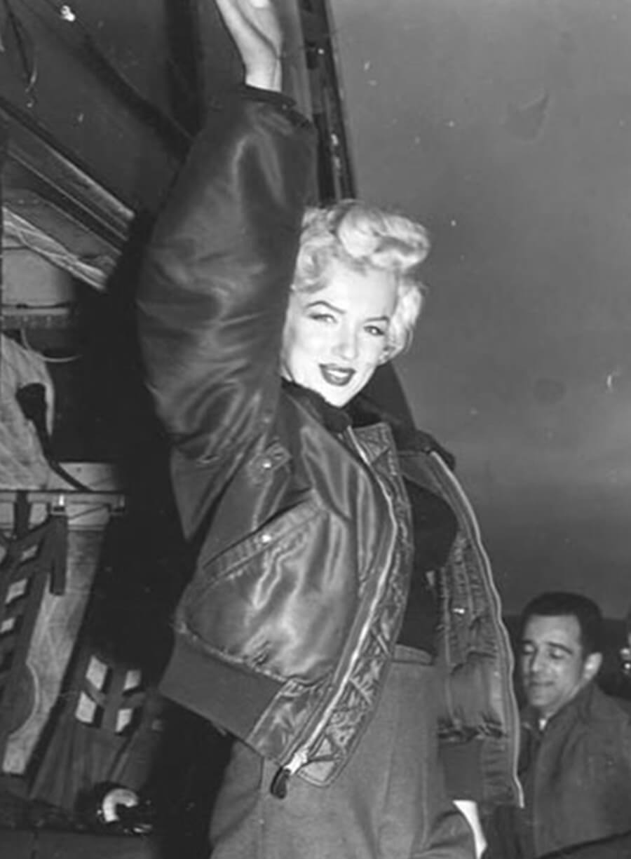 Harpoon Marilyn Monroe Inspired Black Leather Jacket