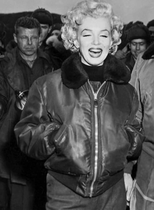 Harpoon Marilyn Monroe Inspired Black Leather Jacket