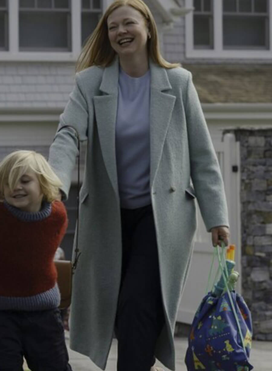 Harpoon Marissa Irvine Inspired Blue Wool Fabric Coat - All Her Fault Style