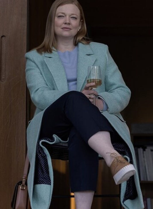 Harpoon Marissa Irvine Inspired Blue Wool Fabric Coat - All Her Fault Style