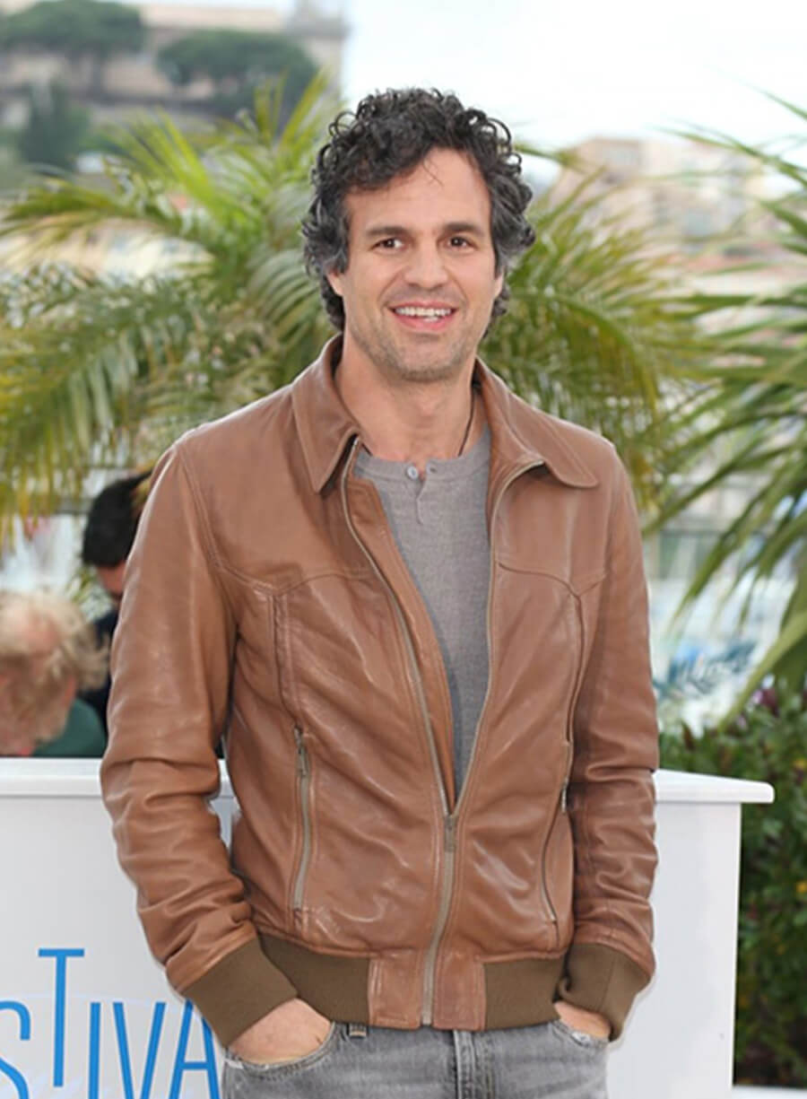 Harpoon Mark Ruffalo Inspired Brown Real Leather Leather Jacket