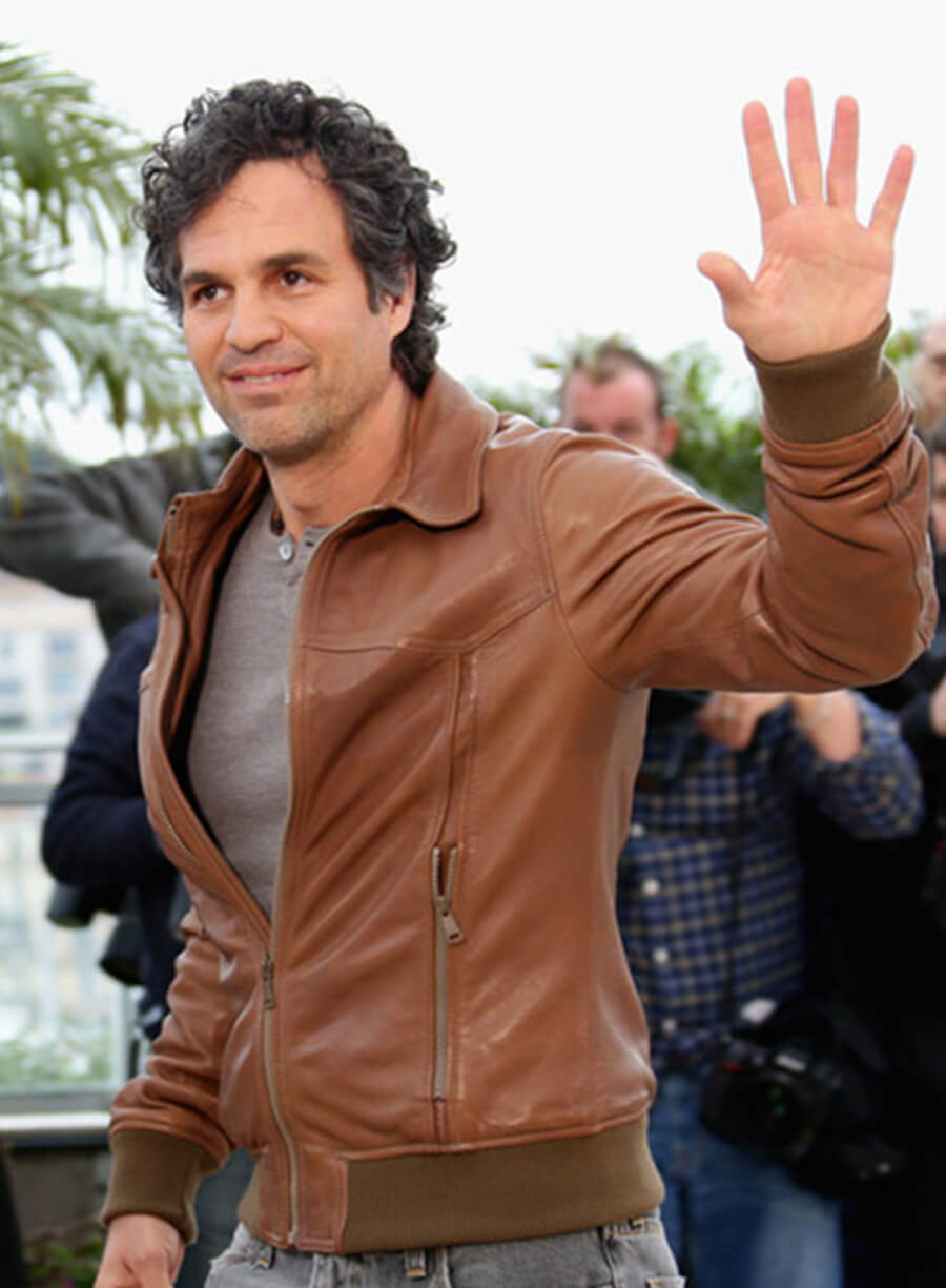 Harpoon Mark Ruffalo Inspired Brown Real Leather Leather Jacket