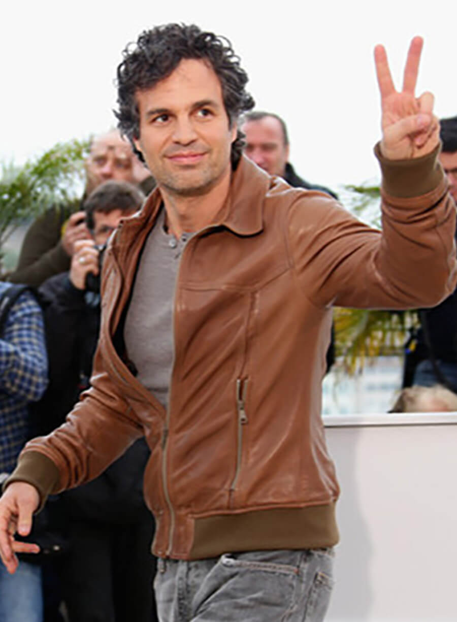 Harpoon Mark Ruffalo Inspired Brown Real Leather Leather Jacket