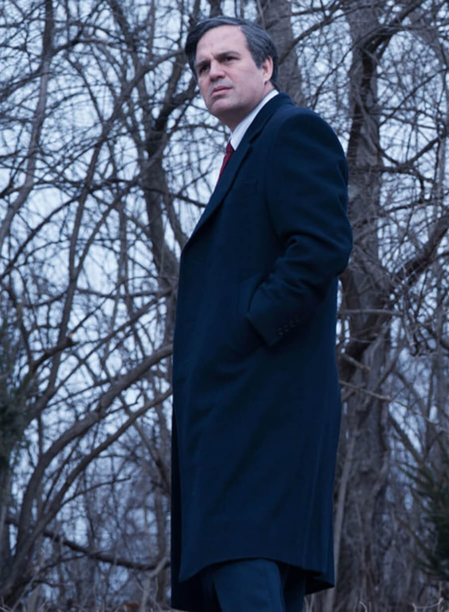 Harpoon Rob Bilott Inspired Black Wool Fabric Coat - Dark Waters Style