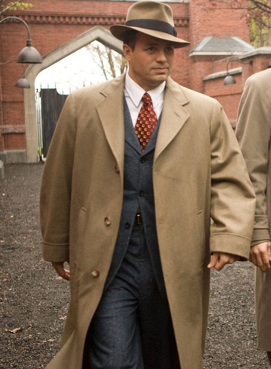 Harpoon Chuck Aule Inspired Brown Wool Coat - Shutter Island Style