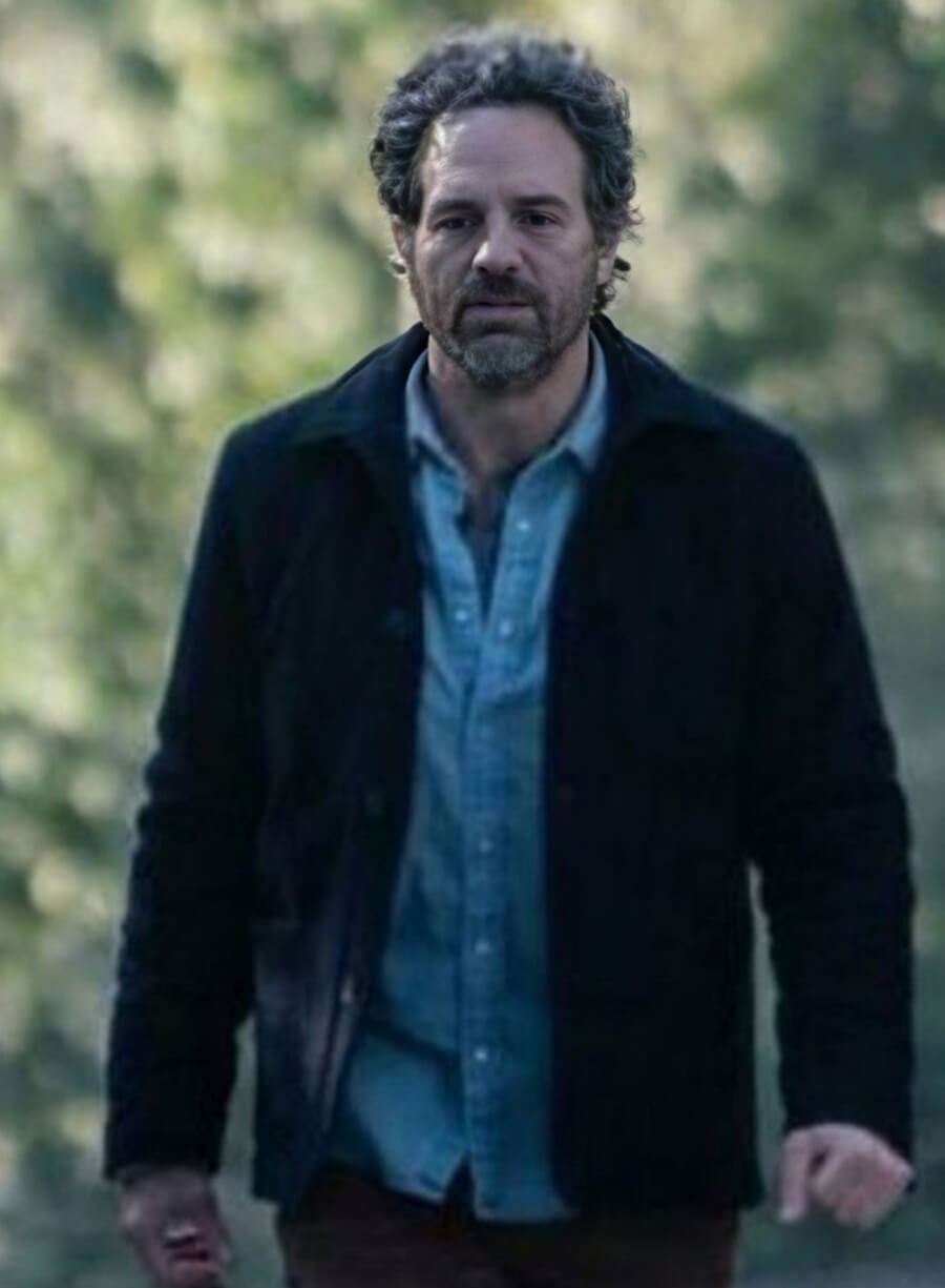 Harpoon Mark Ruffalo Inspired Blue Wool Fabric Wool Jacket - The Adam Project Style