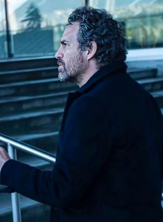 Harpoon Mark Ruffalo Inspired Blue Wool Fabric Wool Jacket - The Adam Project Style