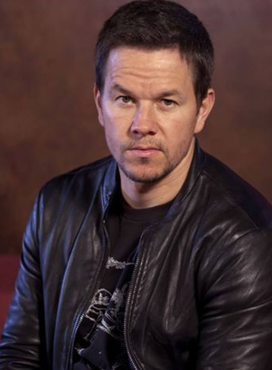 Harpoon Mark Wahlberg Inspired Black Real Leather Leather Jacket
