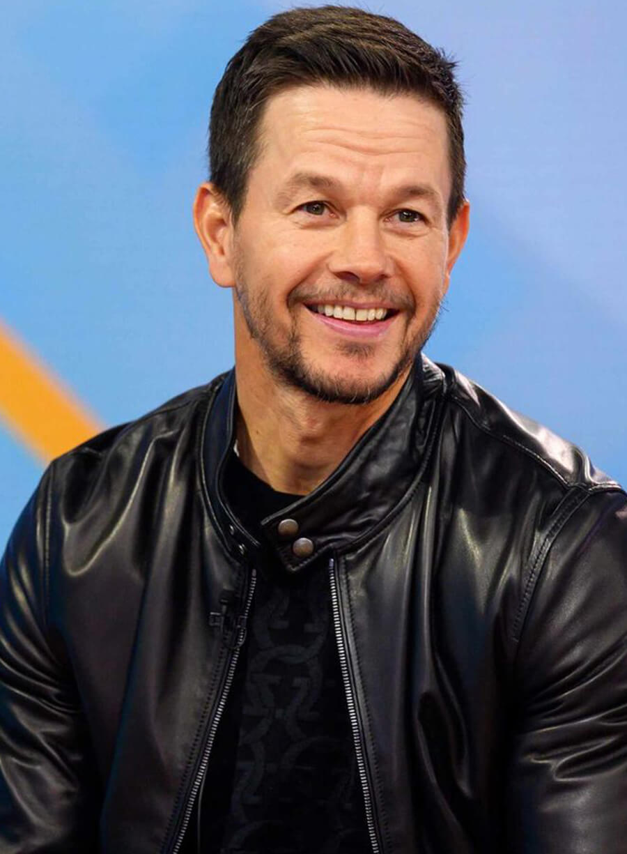 Harpoon Mark Wahlberg Inspired Black Real Leather Leather Jacket