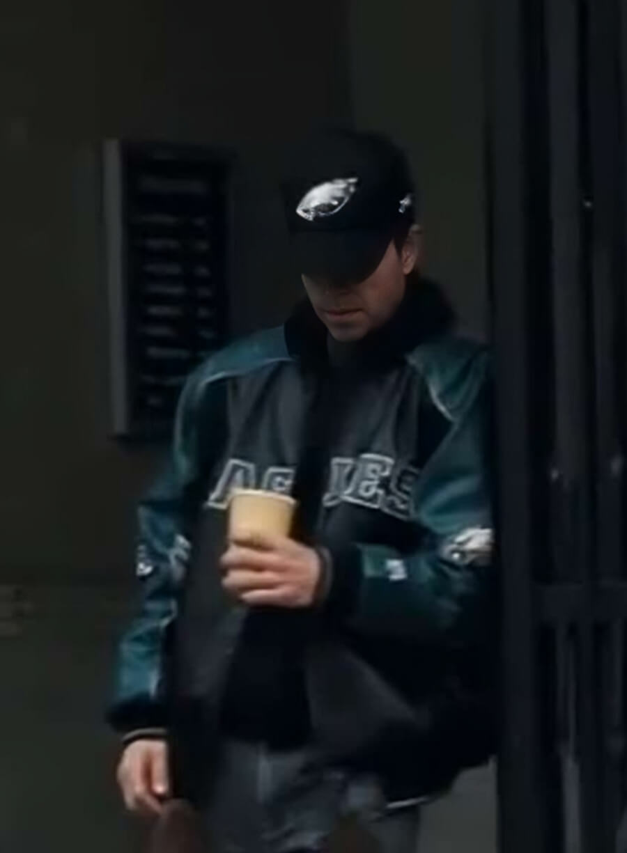 Harpoon Mark Wahlberg and Inspired Blue and Black Leather Jacket