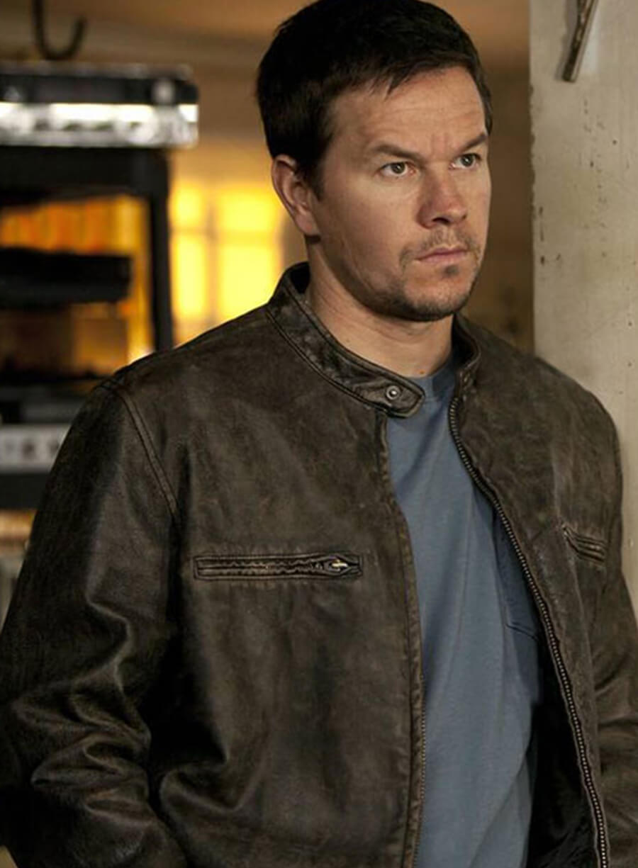 Harpoon Mark Wahlberg Inspired Brown Real Leather Leather Jacket - Contraband Tv Series Style