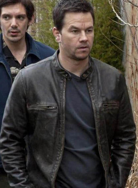 Harpoon Mark Wahlberg Inspired Brown Real Leather Leather Jacket - Contraband Tv Series Style