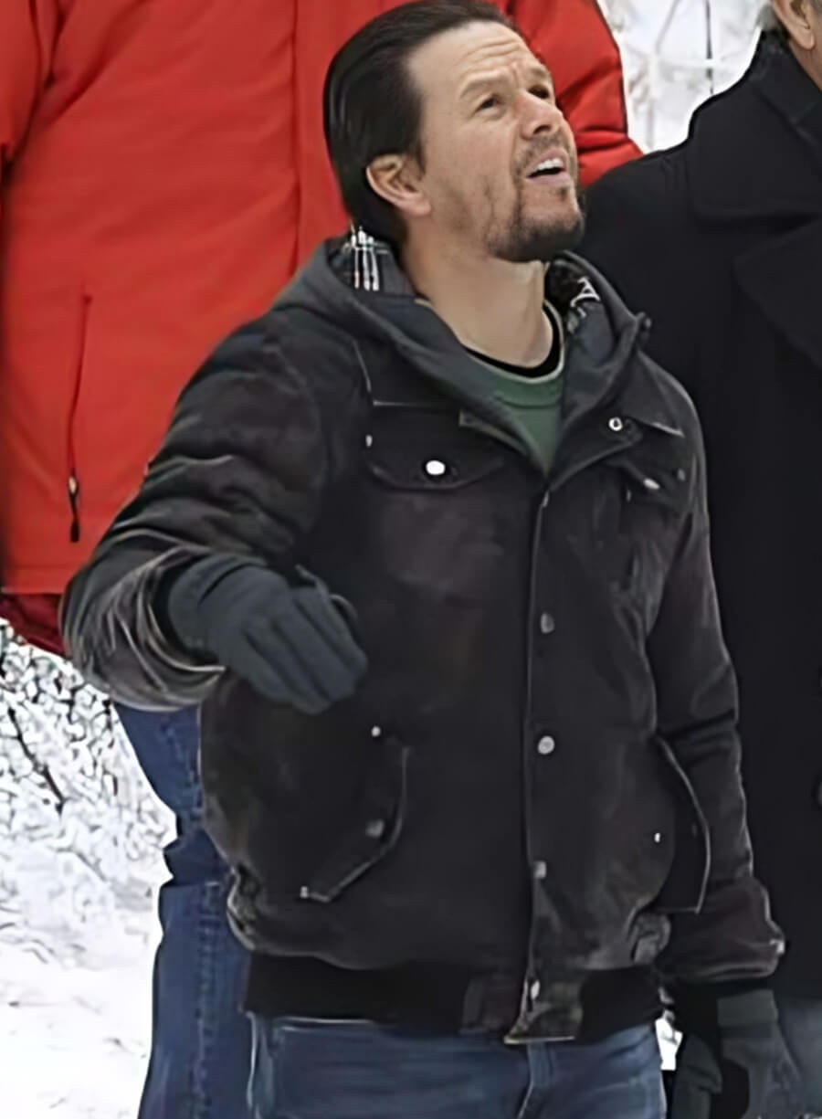 Harpoon Mark Wahlberg Inspired Black Suede Leather Leather Jacket - Daddy's Home 2 Style