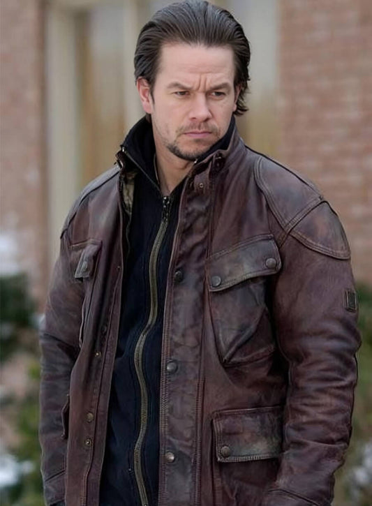 Harpoon Mark Wahlberg Inspired Brown Real Leather Leather Jacket - Four Brothers Tv Series Style