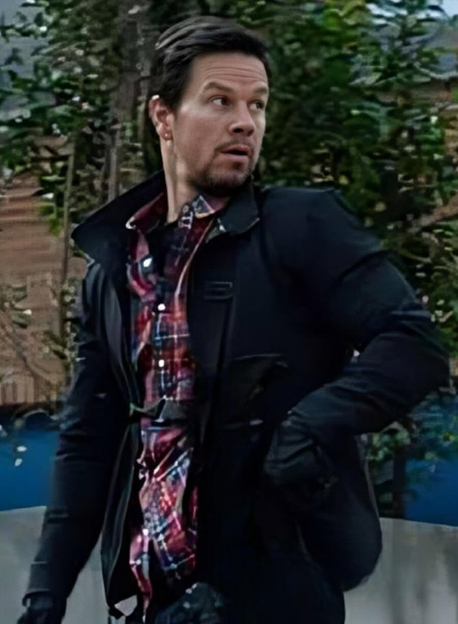 Harpoon Mark Wahlberg Inspired Black Cotton Fabric Cotton Jacket - Mile 22 Movie Style