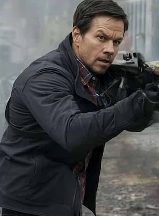 Harpoon Mark Wahlberg Inspired Black Cotton Fabric Cotton Jacket - Mile 22 Movie Style
