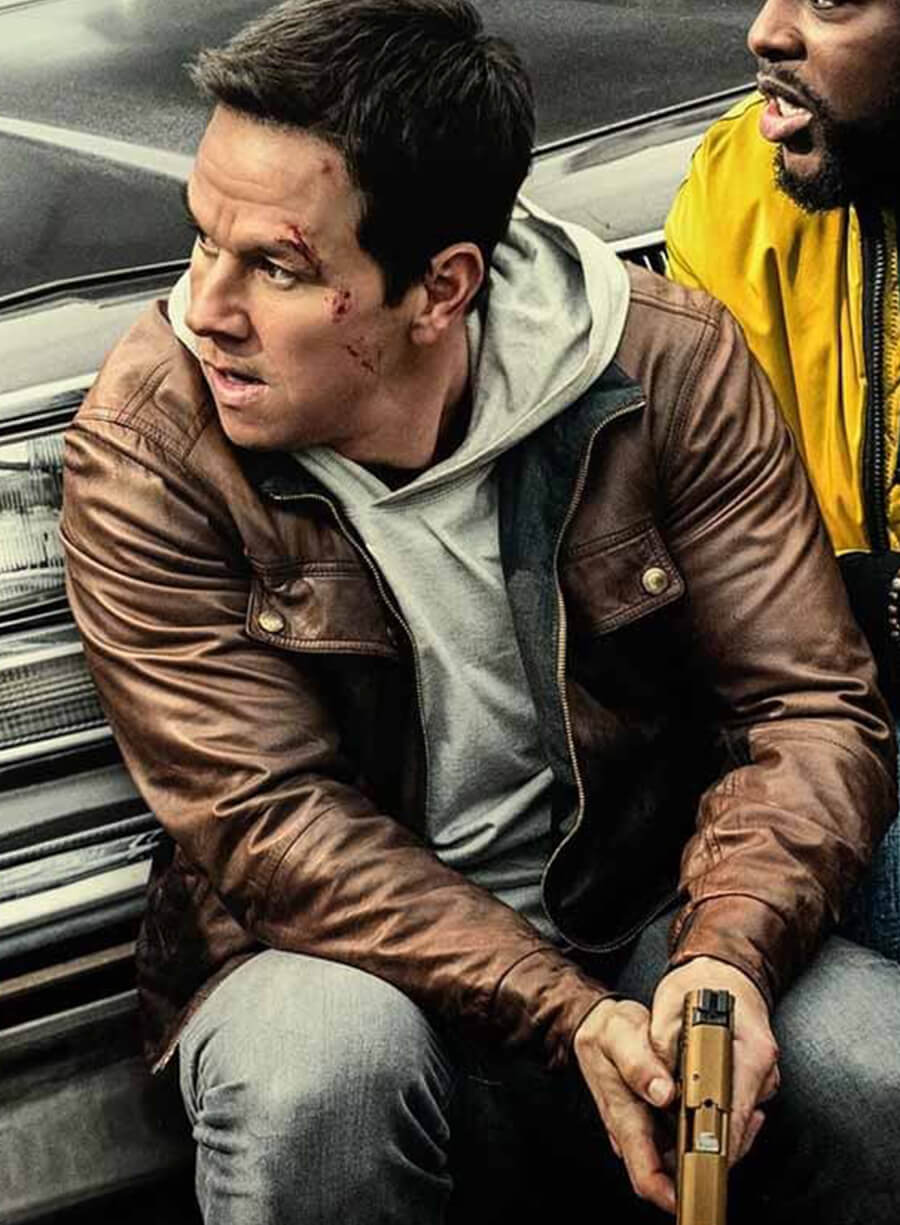 Harpoon Mark Wahlberg Inspired Brown Real Leather Leather Jacket - Spenser Confidential Movie Style