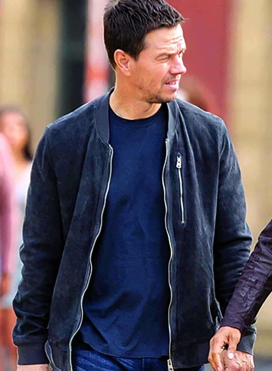Harpoon Mark Wahlberg Inspired Blue Suede Leather Leather Jacket - The Union Movie Style