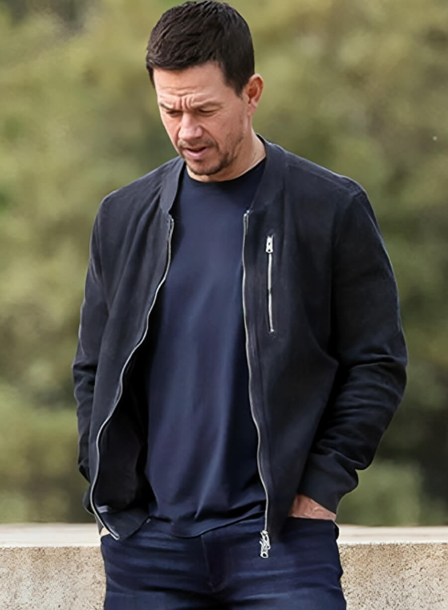Harpoon Mark Wahlberg Inspired Blue Suede Leather Leather Jacket - The Union Movie Style