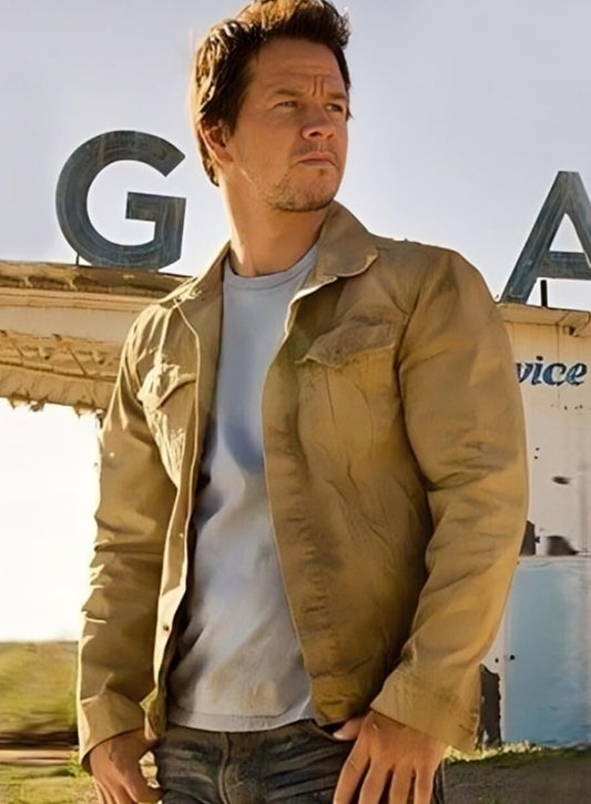 Harpoon Mark Wahlberg Inspired Brown Cotton Fabric Cotton Jacket - Transformers Age of Extinction Style
