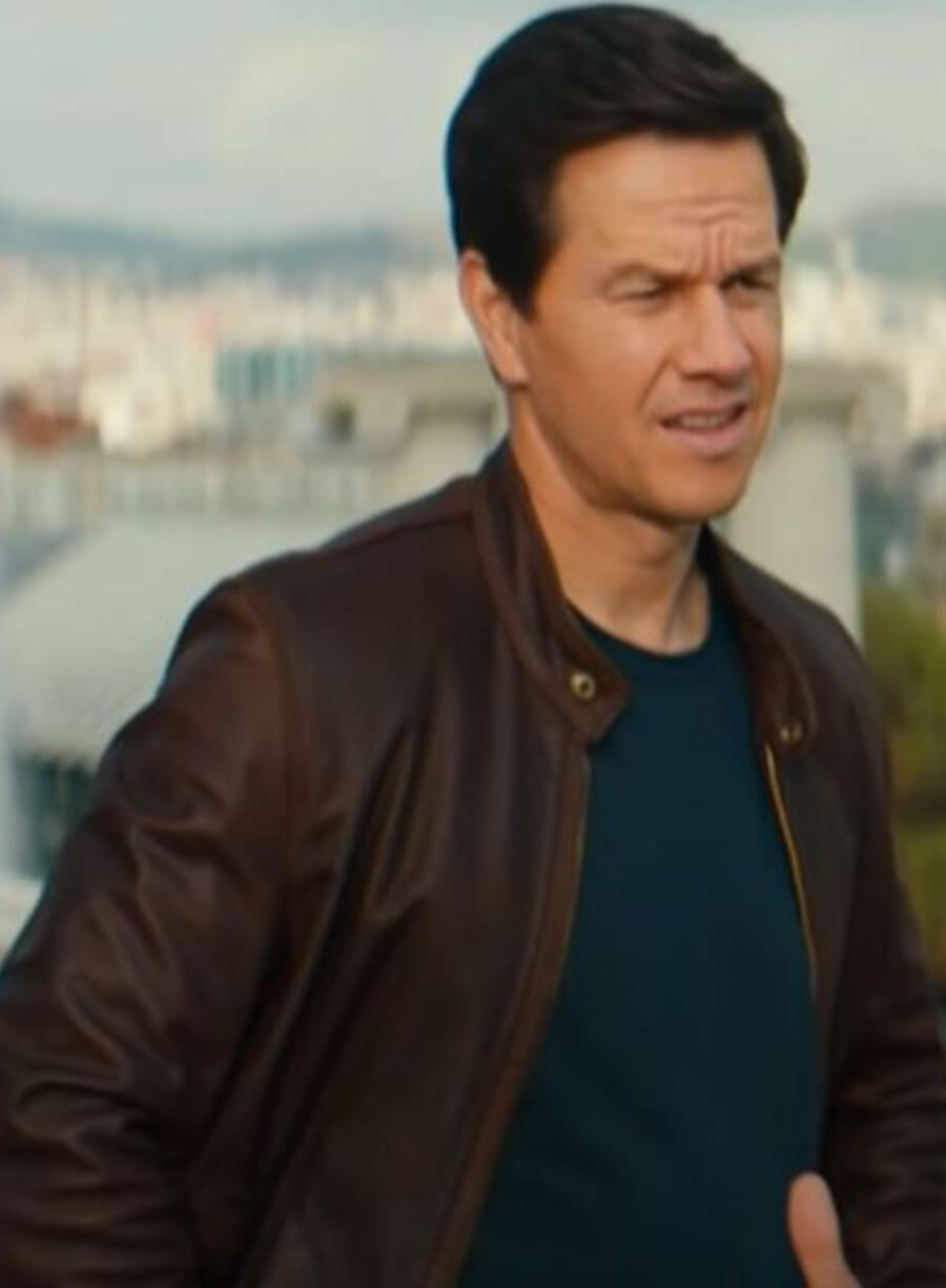 Harpoon Mark Wahlberg Inspired Brown Real Leather Leather Jacket - Uncharted Movie Style