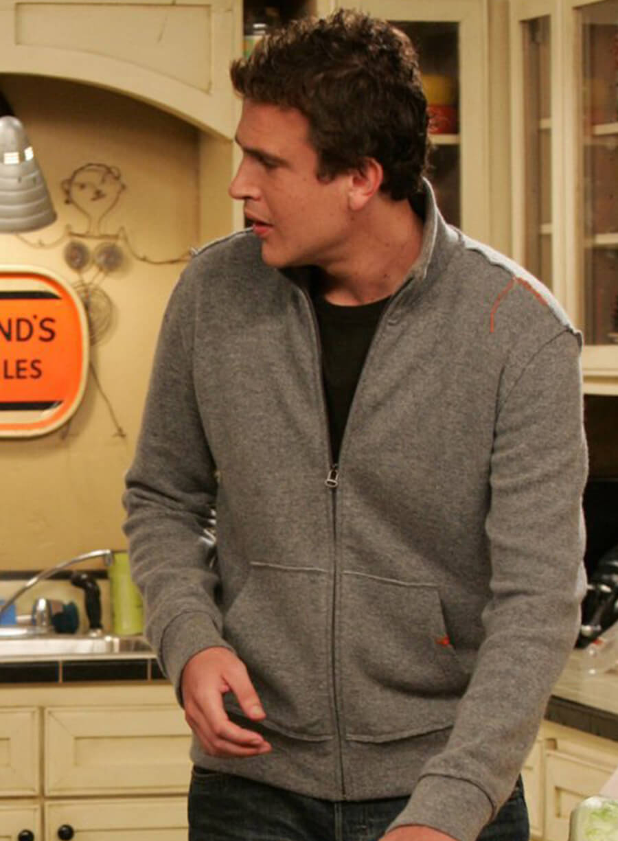 Harpoon Marshall Eriksen Inspired Grey Leather Jacket - How I met Your Mother Style