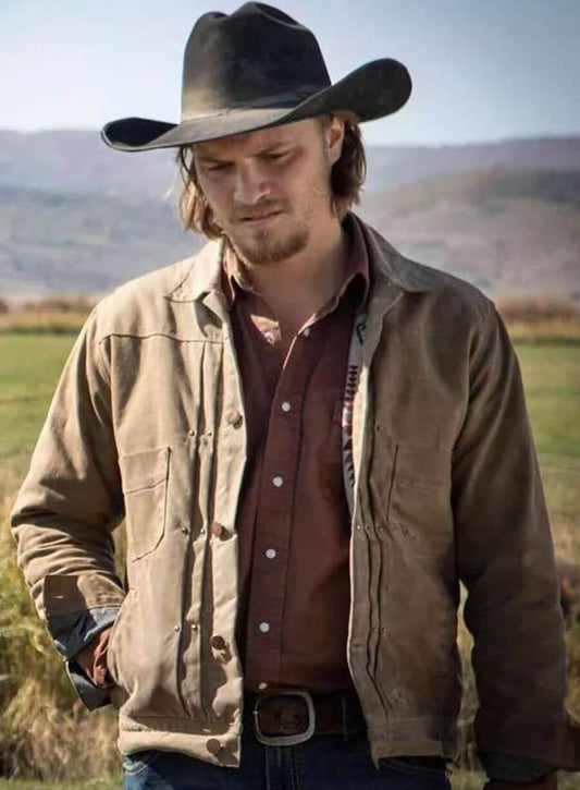 Harpoon Kayce Dutton Inspired Brown Cotton Jacket - Marshals 2026 Style