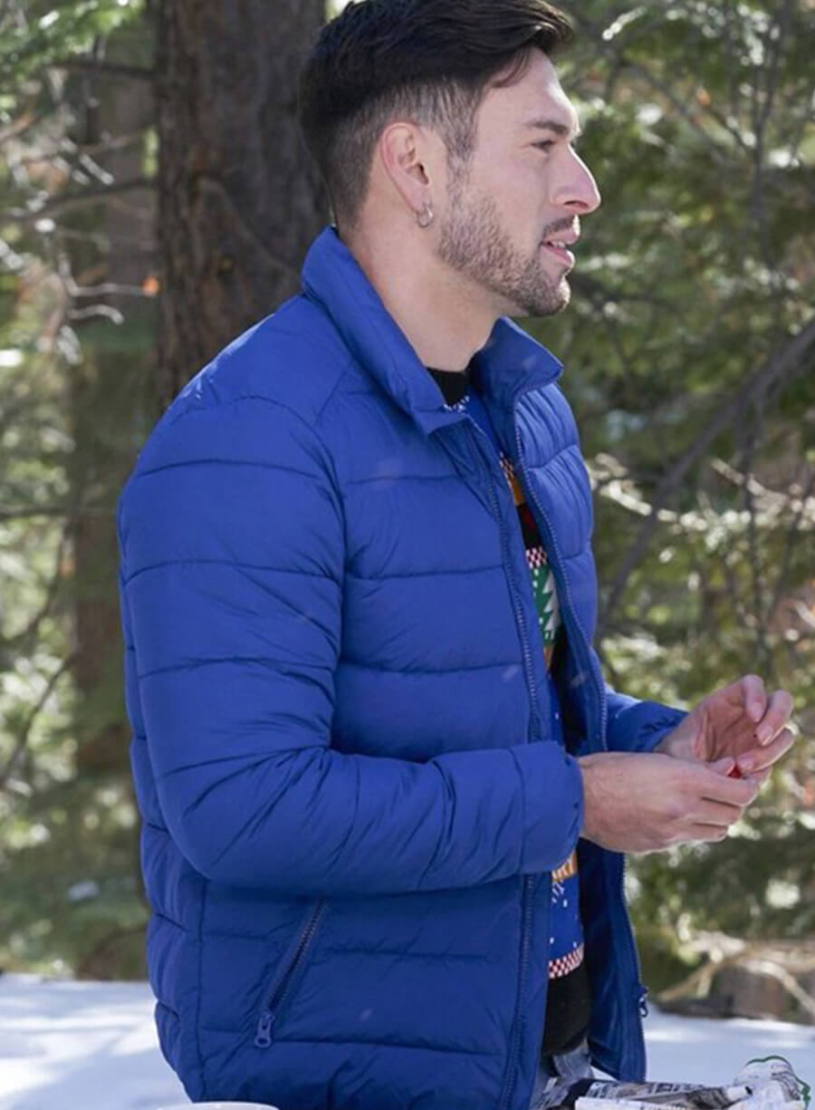 Harpoon Martin Angel Inspired Blue Leather Jacket - 12 Dates of Christmas Style